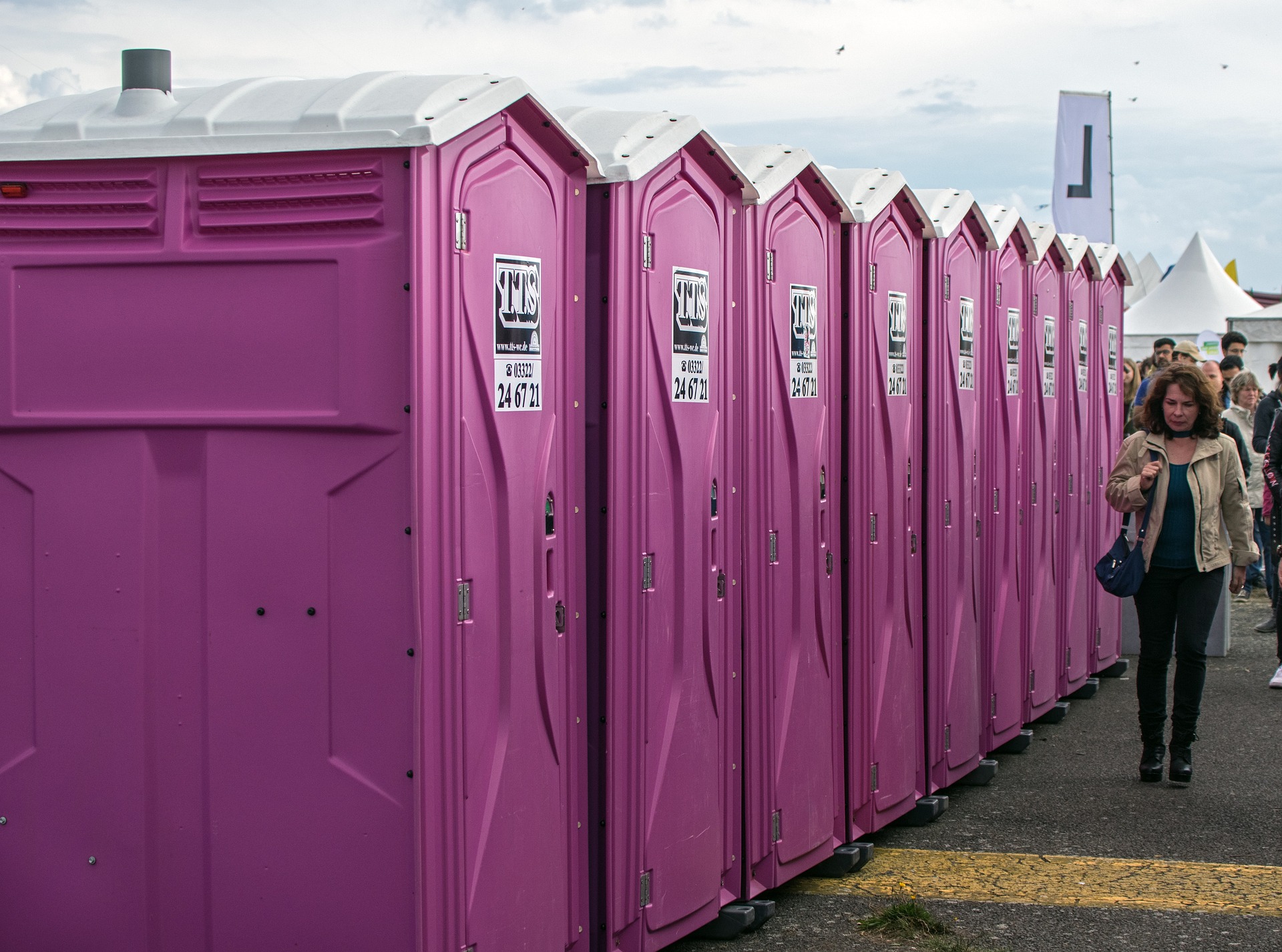 Pink Porta Potty - Portable Toilet Rentals